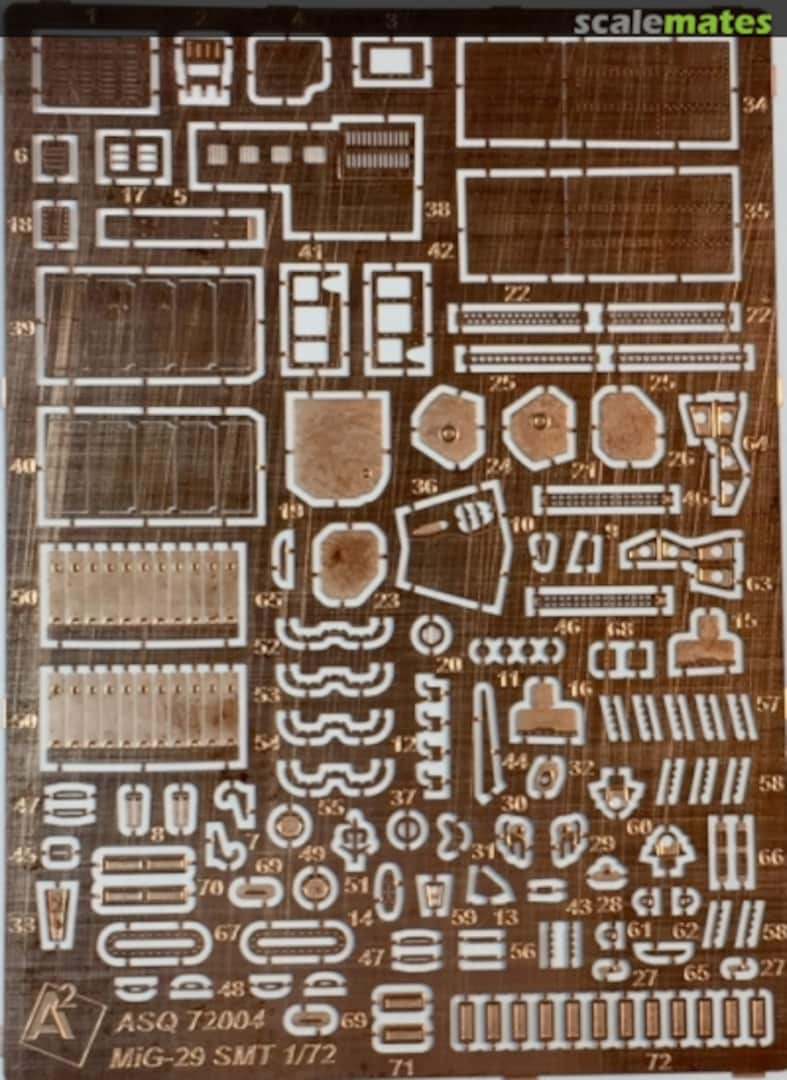 Boxart MiG-29 SMT Exterior Photo etched set ASQ72004 A²-squared