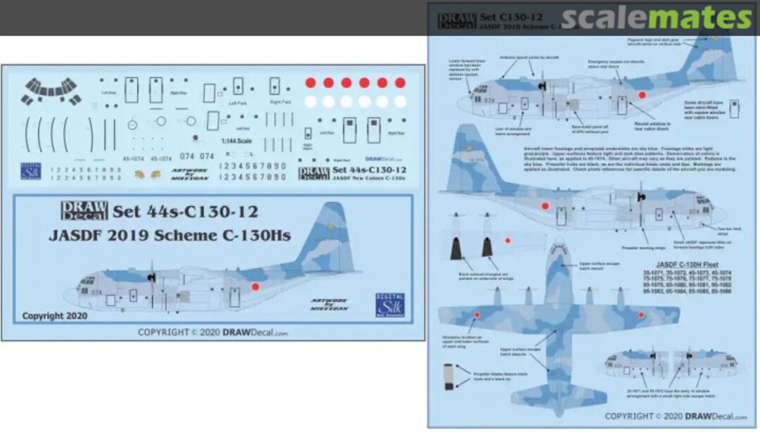 Boxart JASDF 2019 Scheme C-130Hs 14s-C130-12 Draw Decal