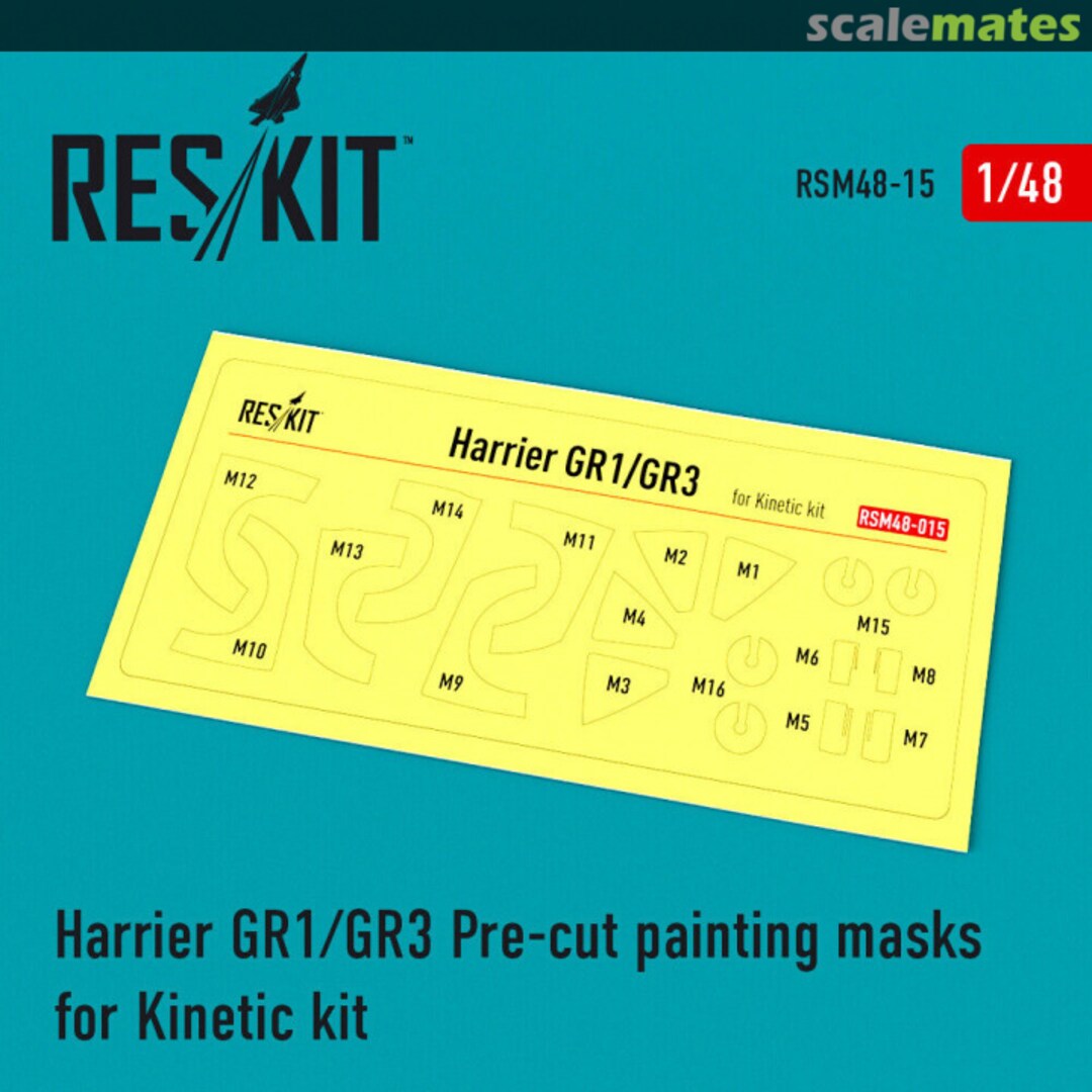 Boxart Harrier GR1/ GR3 Pre-cut painting masks RSM48-0015 ResKit