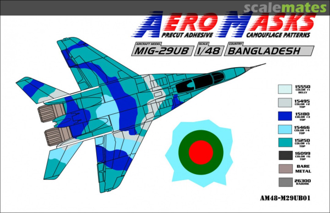 Boxart Mig-29UB Bangladesh AM48-M29UB01 AeroMasks