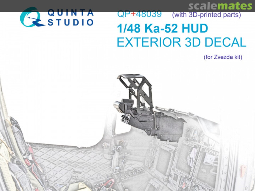 Boxart Ka-52 HUD exterior 3D decals (with 3D printed parts) QP+48039 Quinta Studio