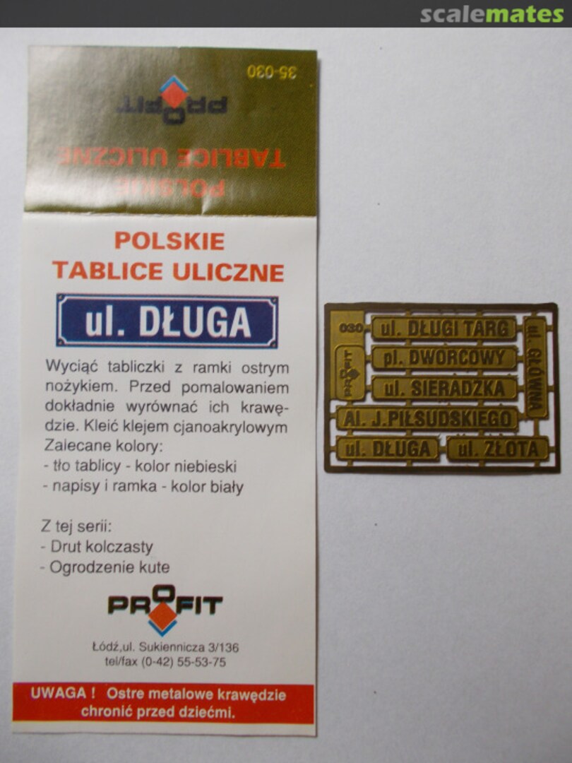 Boxart Polskie Tablice Uliczne 35-030 Profit