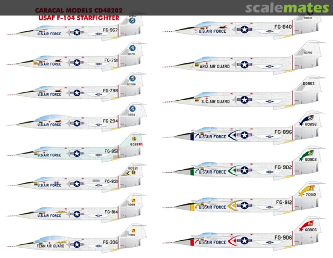 Boxart USAF F-104 Starfighters CD48202 Caracal Models