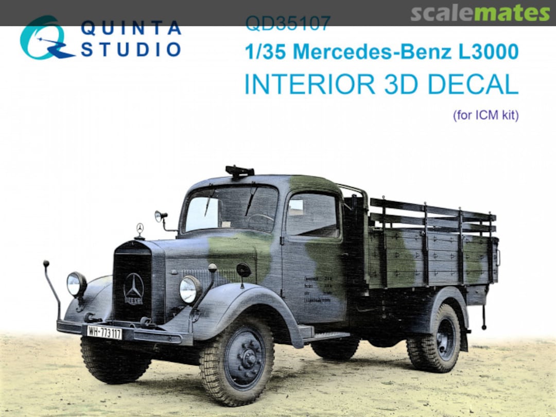 Boxart Mercedes-Benz L3000 interior 3D decals QD35107 Quinta Studio