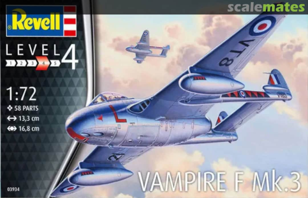 Boxart Vampire F Mk.3 03934 Revell