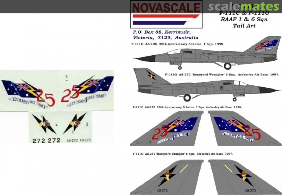 Boxart F-111C & F-111G - RAAF 1 & 6 Sqn N-72031 Novascale