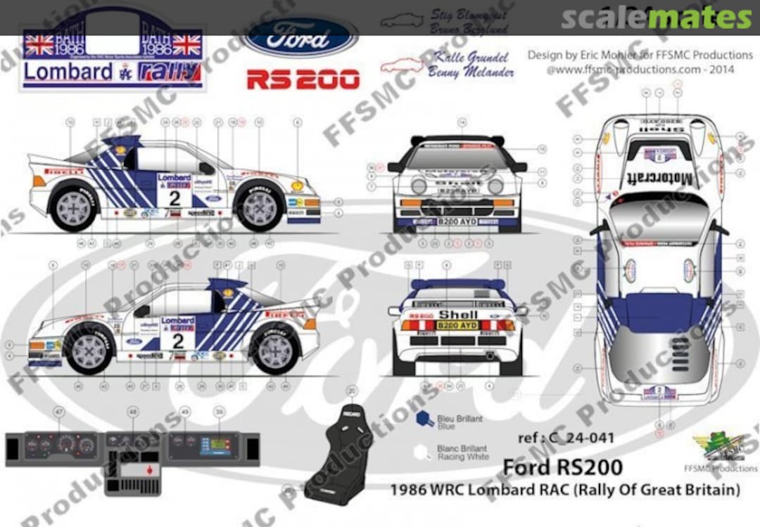 Boxart Ford RS200 (B200 AYD) "Motorcraft" C 24-041 FFSMC Productions