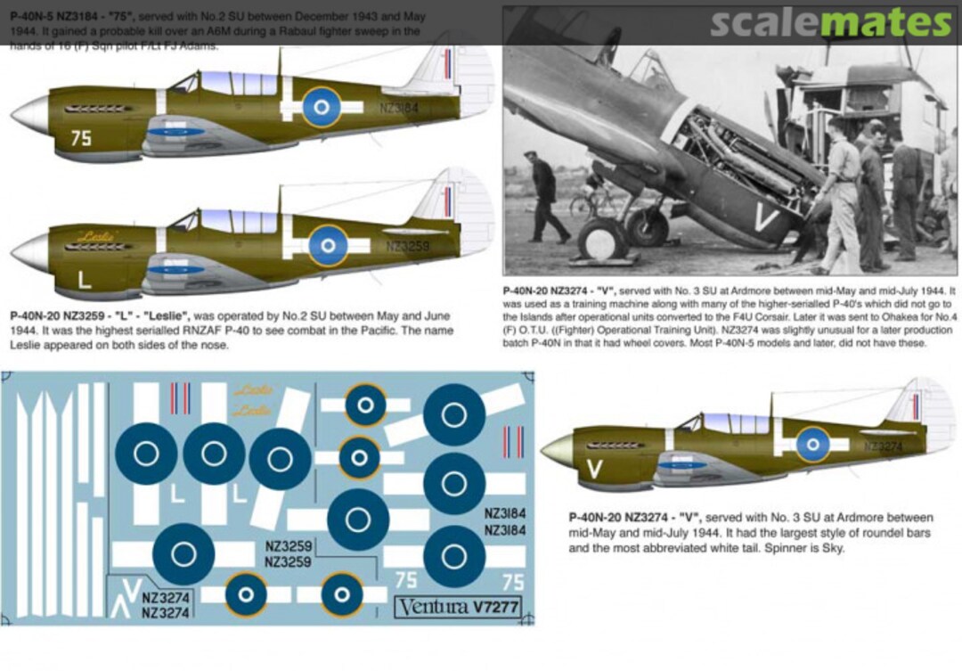 Boxart RNZAF Curtiss P-40Ns V7277 Ventura