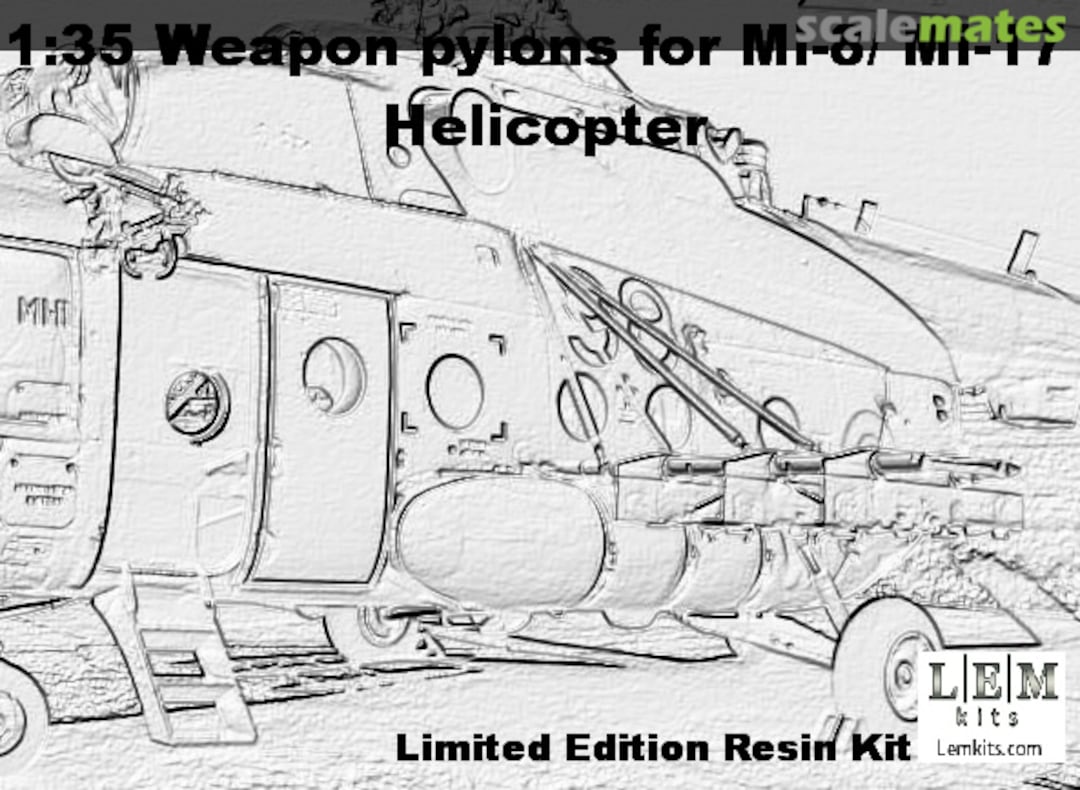 Boxart Weapon pylons for the helicopter of Mi-8 / Mi-17 A35001b LEM Kits