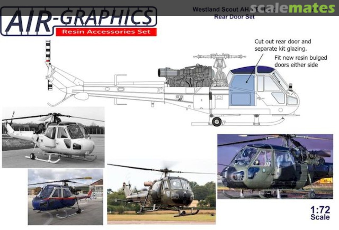 Boxart Westland Scout Bulged Rear Doors AIR AC-215 Air-Graphic Models