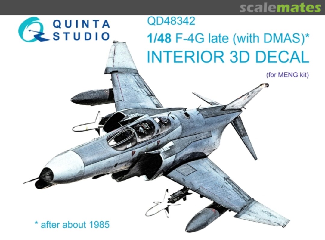 Boxart F-4G Late Phantom II - (with DMAS) after about 1985 interior 3D decals QD48342 Quinta Studio