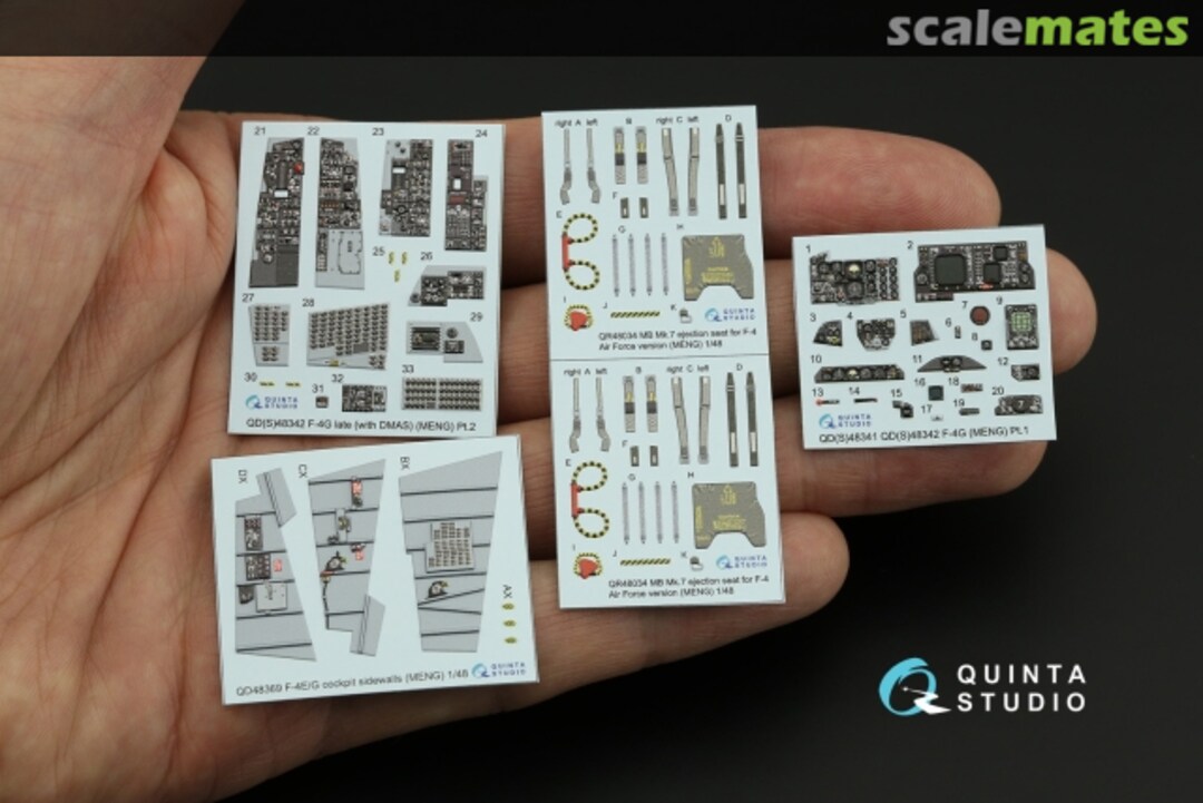 Contents F-4G Late Phantom II - (with DMAS) after about 1985 interior 3D decals QD48342 Quinta Studio