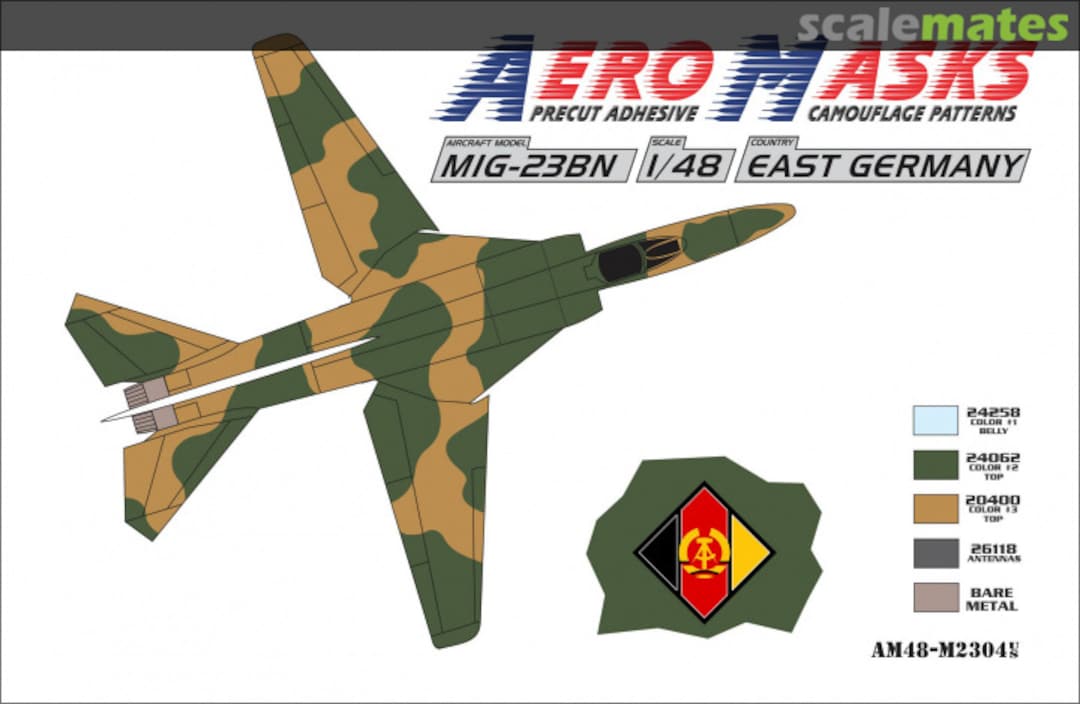 Boxart Mig-23BN East Germany AM48-M2304 AeroMasks