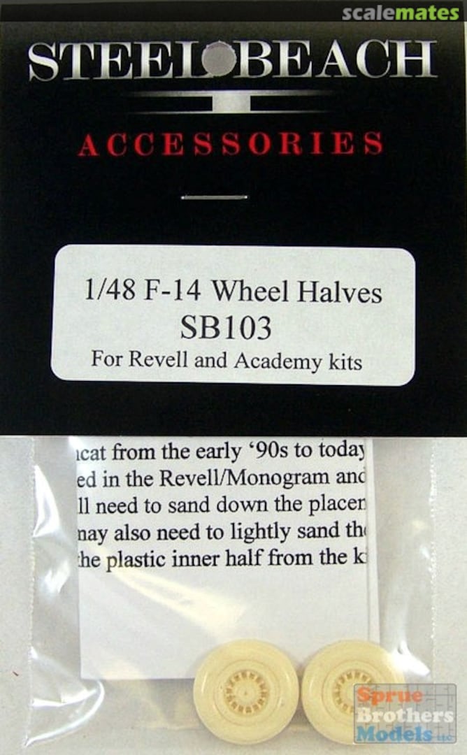 Boxart F-14 Tomcat Wheel Halves (REV/ACA kits) 48007 Steel Beach