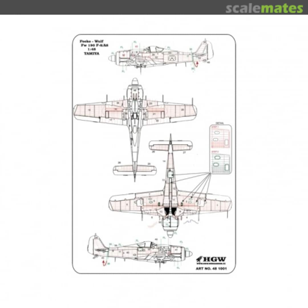 Boxart Focke-Wulf Fw 190a F-8/A8 Riveting Set 481001 HGW Models