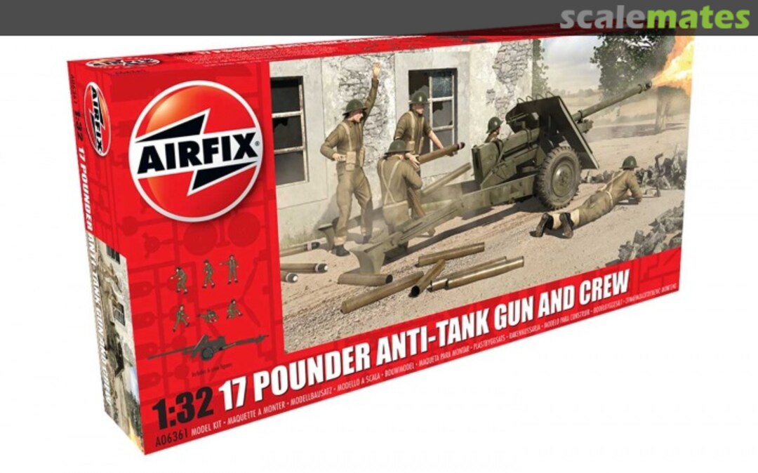 Boxart 17 Pounder Anti-Tank Gun And Crew A06361 Airfix