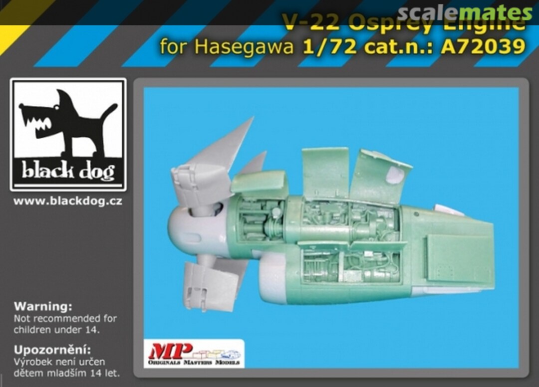 Boxart V-22 Osprey engine A72039 Black Dog