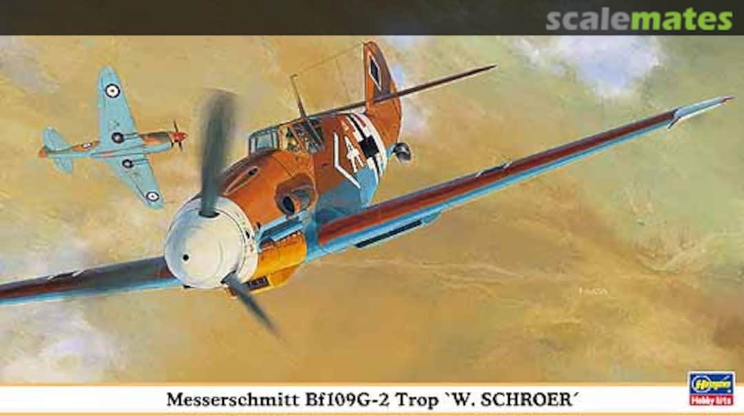 Boxart Messerschmitt Bf109G-2 Trop `W. Schroer´ 09853 Hasegawa