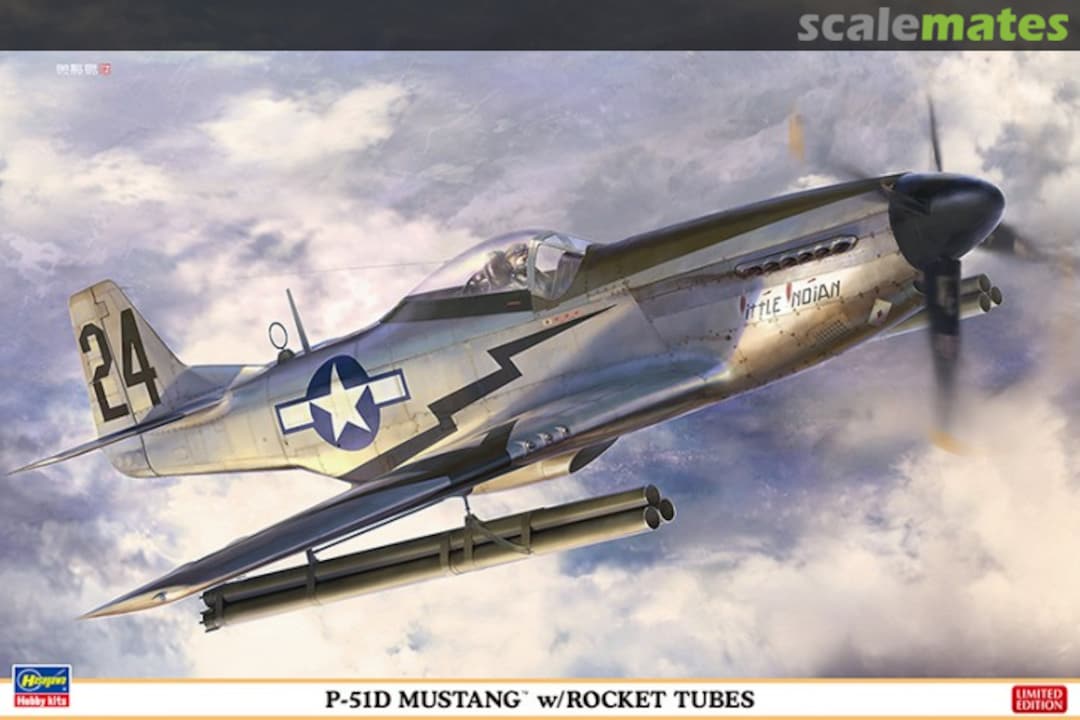 Boxart P-51D Mustang w/Rocket Tubes 08244 Hasegawa