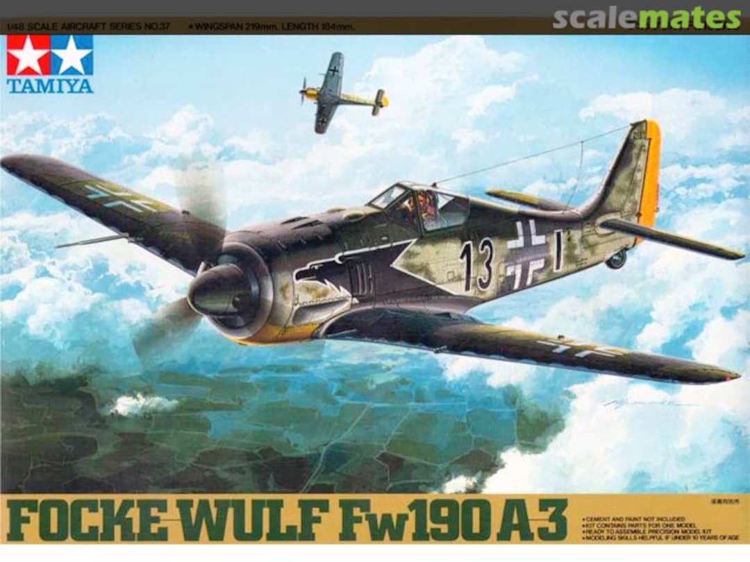 Boxart Focke-Wulf Fw190 A-3 61037 Tamiya