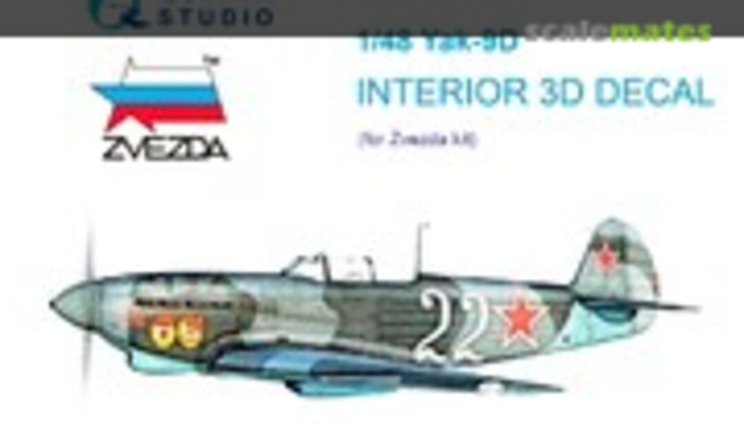 1:48 Yak-9D interior 3D decals (Quinta Studio QD48281)