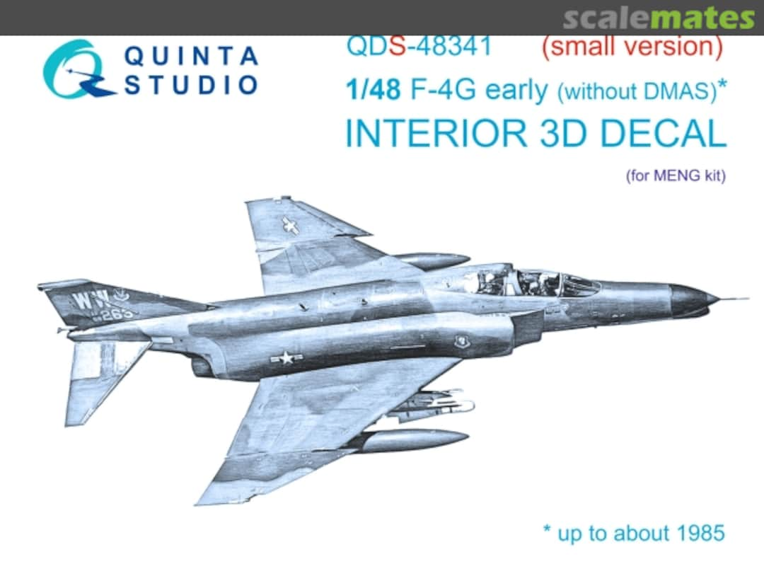 Boxart F-4G Phantom II - Early (without DMAS) up to about 1985 interior 3D decals (small version) QDS-48341 Quinta Studio