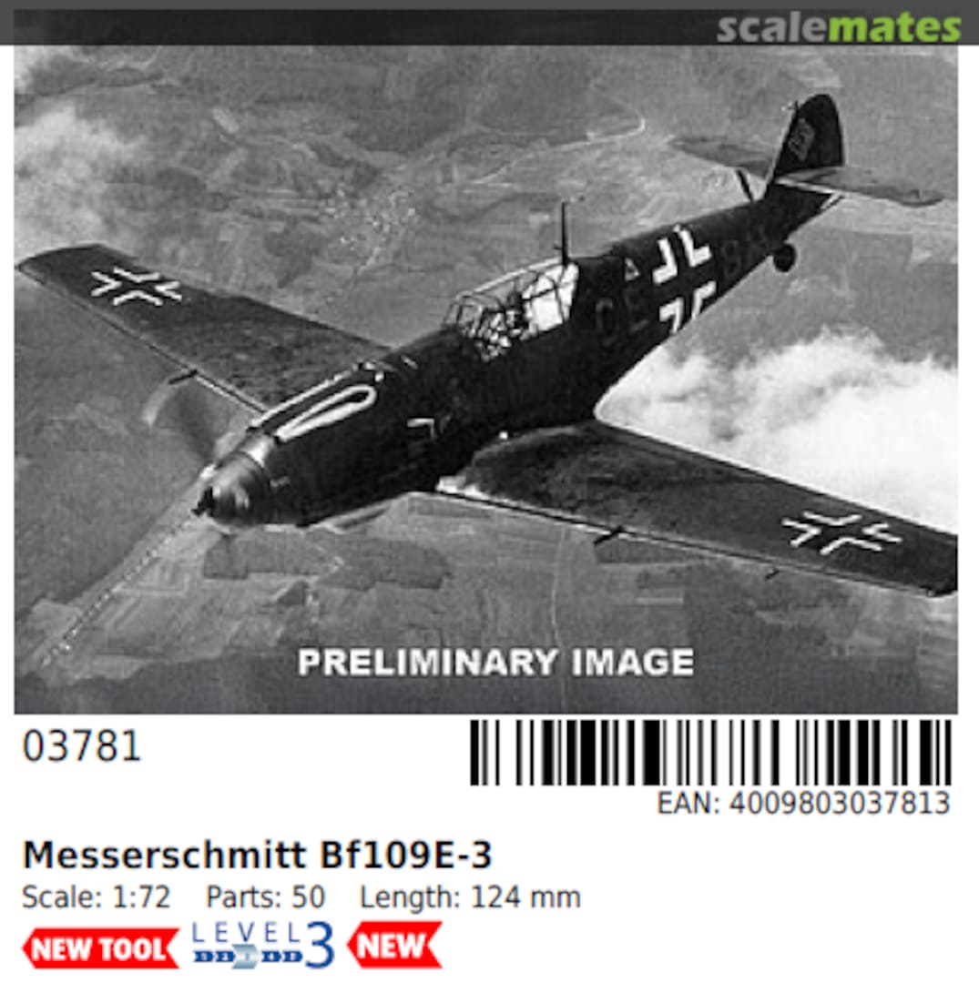 Boxart Messerschmitt Bf 109E-3 03781 Revell