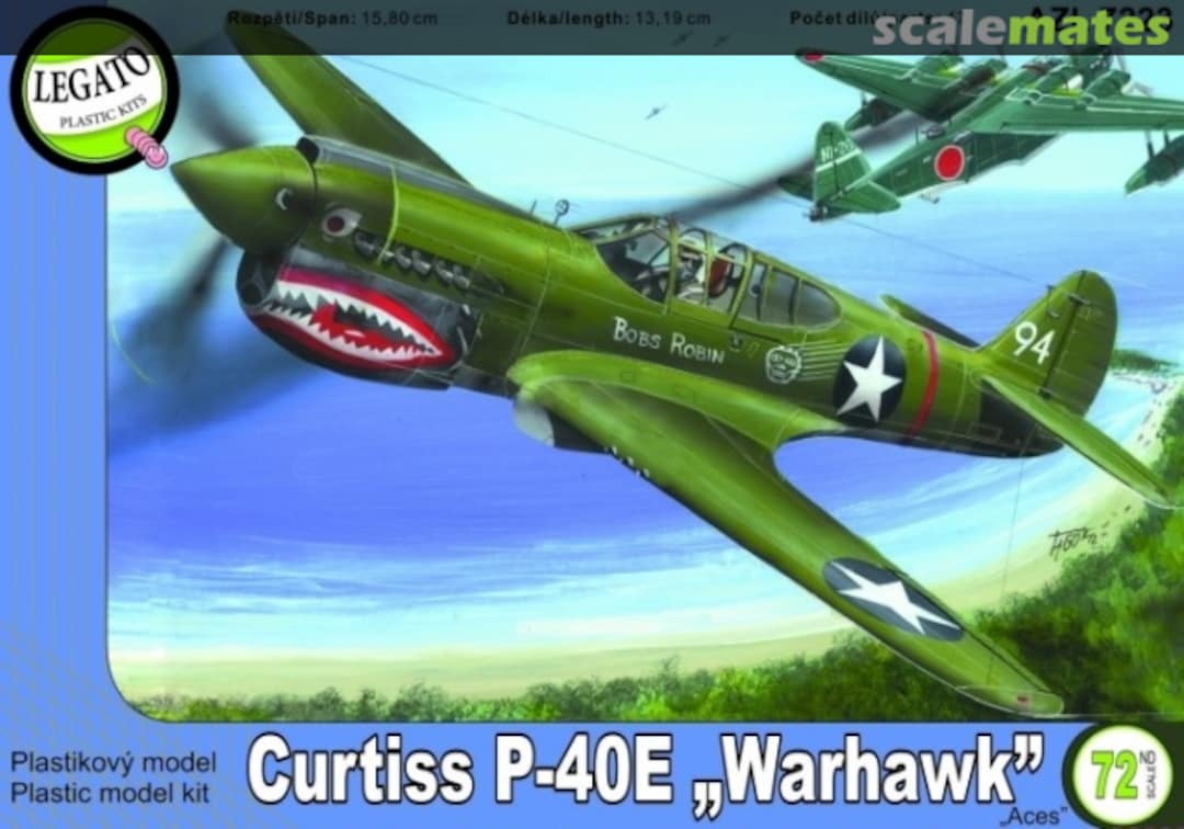 Boxart Curtiss P-40E "Warhawk" "Aces" AZL 7223 Legato Plastic Kits