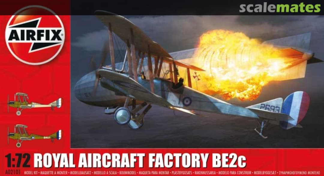 Boxart Royal Aircraft Factory BE2c A02101 Airfix