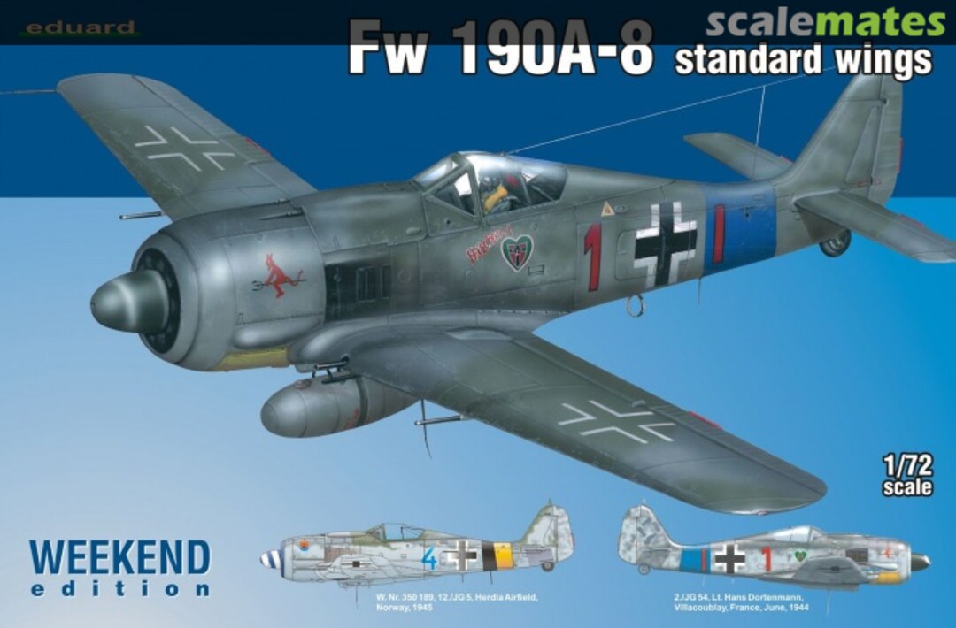 Boxart Fw 190A-8 standard wings 7435 Eduard