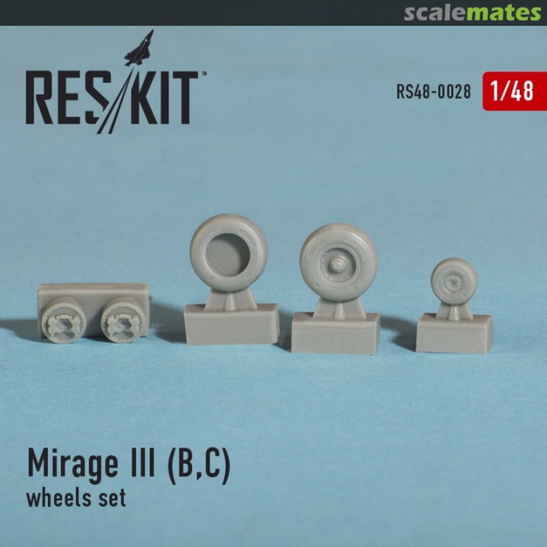 Boxart Mirage III (B,C) - wheels set RS48-0028 ResKit