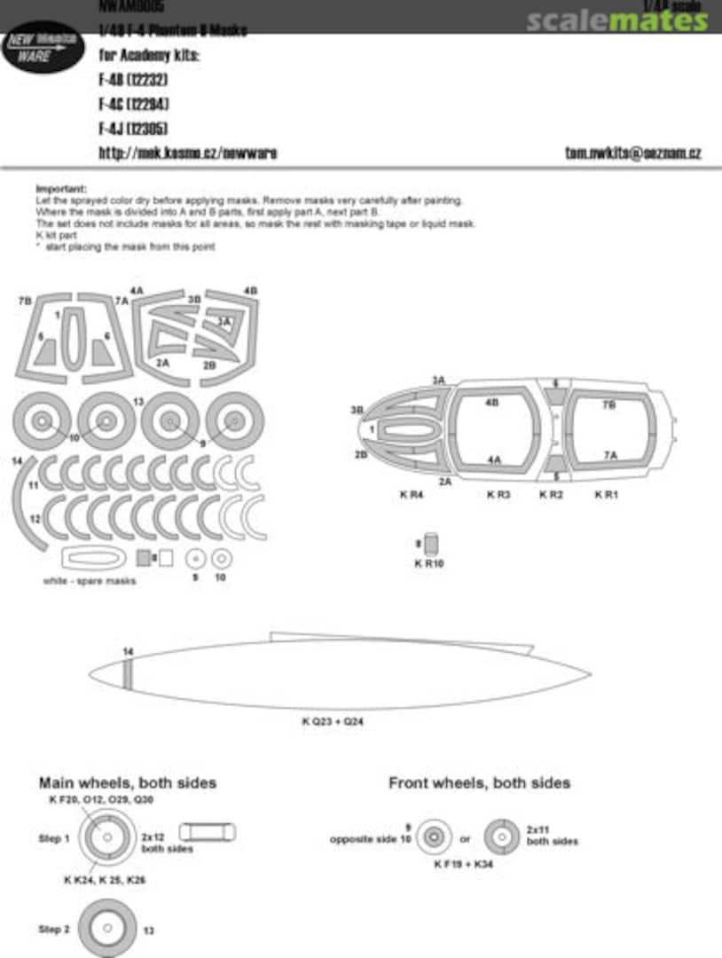 Boxart F-4 Phantom II kabuki masks NWAM0005 New Ware