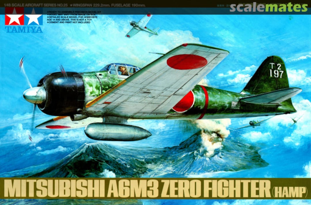 Boxart Mitsubishi A6M3 Zero Fighter (Hamp) 61025 Tamiya