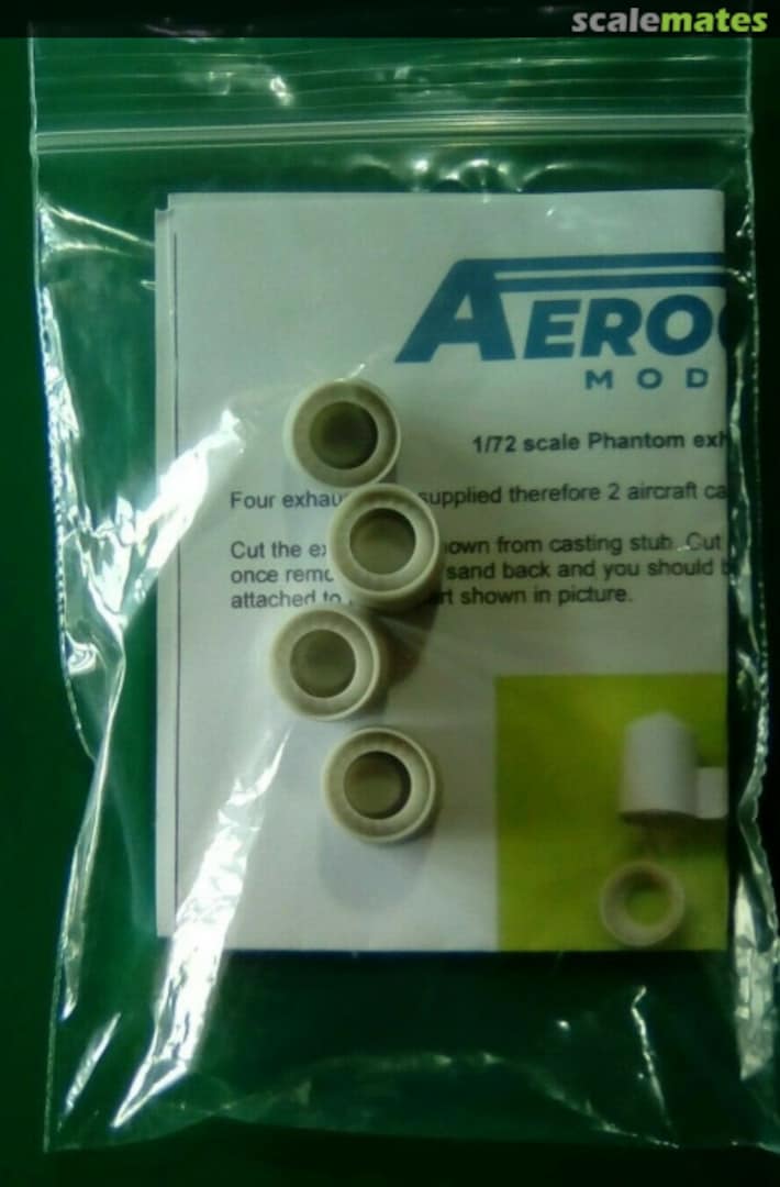 Boxart IMPROVED EXHAUST JET PIPES FOR AIRFIX PHANTOM ACM-72002 Aerocraft Models