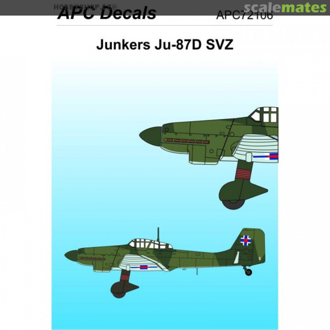 Boxart Junkers Ju 87D-5 SVZ APC72106 APC Decals