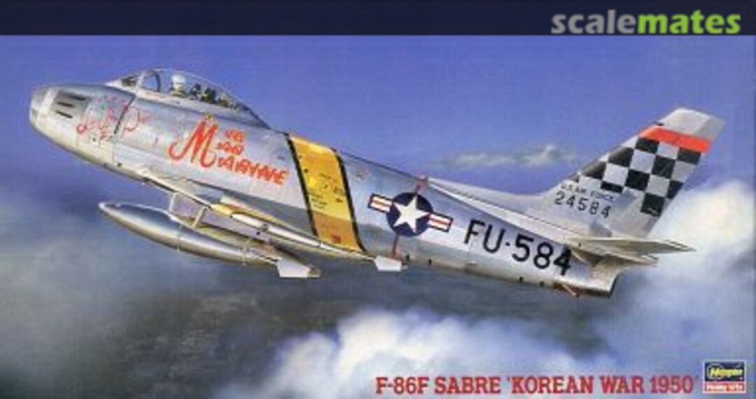 Boxart F-86F Sabre 'Korean War 1950' 07082 Hasegawa