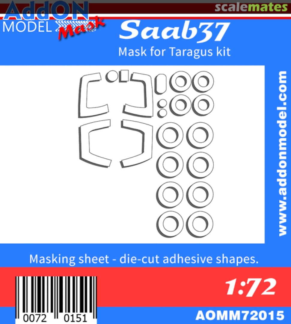 Boxart JA-37/ SF-37 Viggen mask 1:72 AOMM72015 AddON model