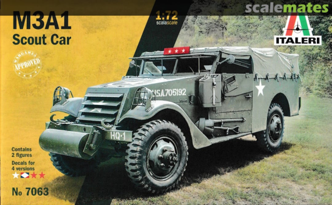 Boxart M3A1 Scout Car 7063 Italeri