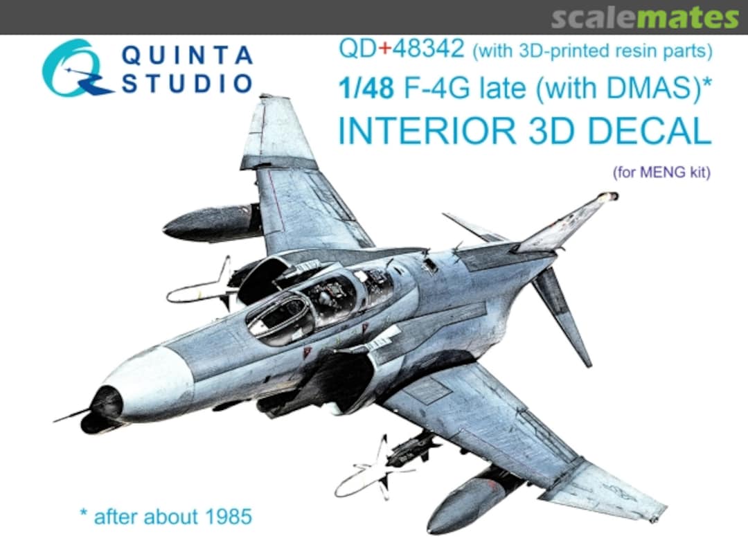 Boxart F-4G Late (with DMAS) after about 1985 interior 3D decals (with 3D-printed resin parts) QD+48342 Quinta Studio