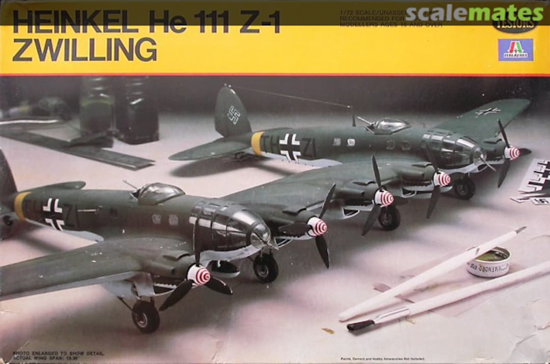 Boxart Heinkel He 111 Z-1 Zwilling 867 Testors/Italeri