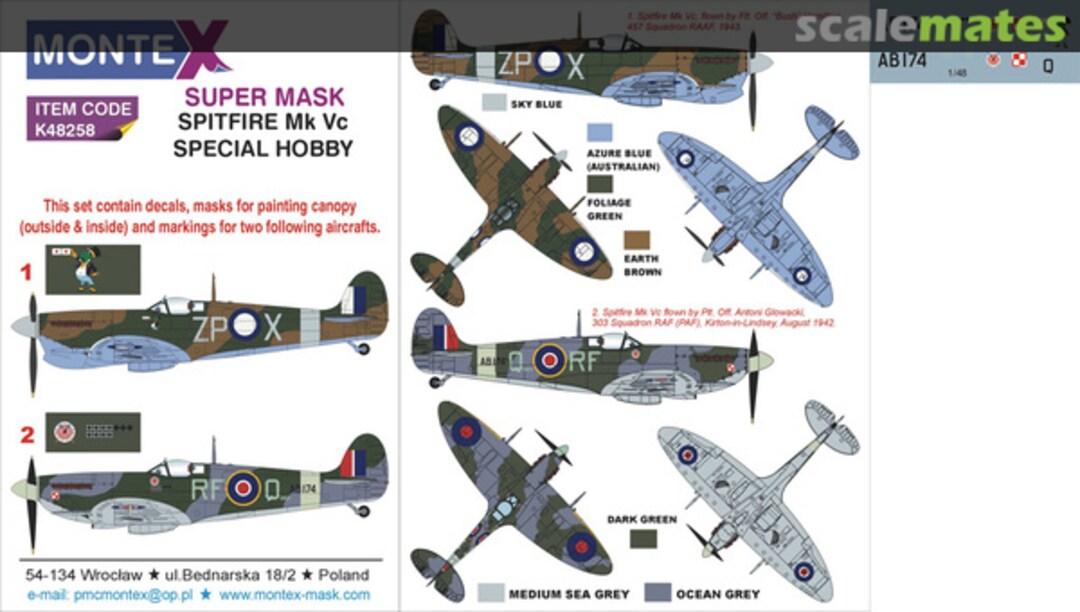 Boxart Spitfire Mk.Vc K48258 Montex