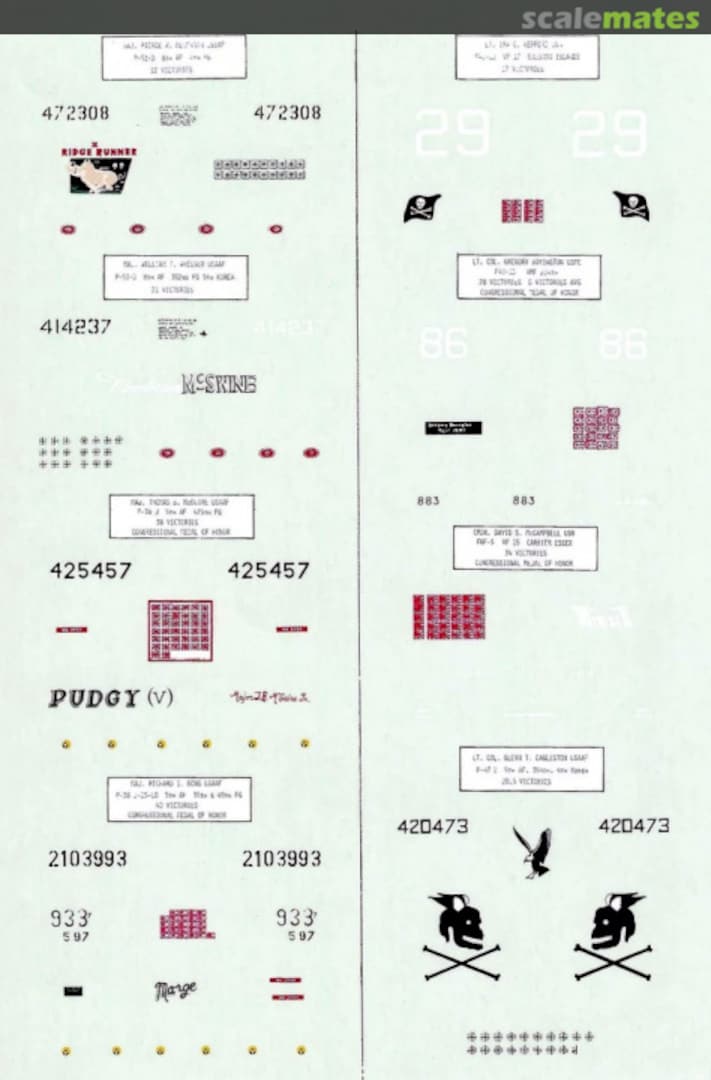 Boxart US WW II Aces (8) 72-0056 Microscale