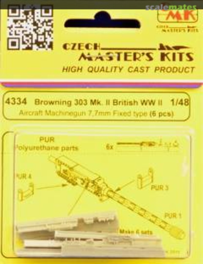 Boxart Browning.303 Mk II British WW II Aircraft MG 7,7mm ( 6pcs.) 4334 CMK