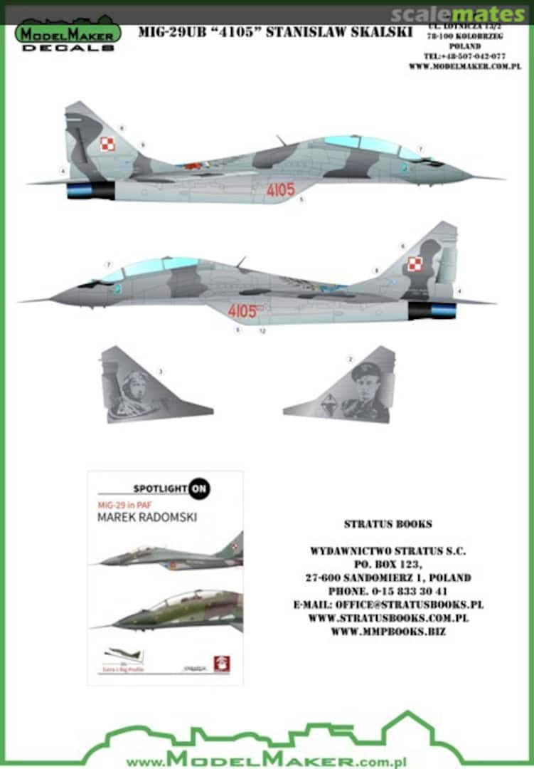 Boxart MiG-29UB "4105" Stanislaw Skalski D48055 ModelMaker