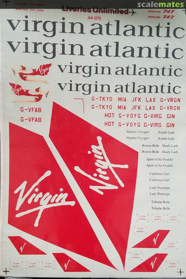 Boxart Virgin Atlantic 747s A4-073 Liveries Unlimited/Airway Graphics