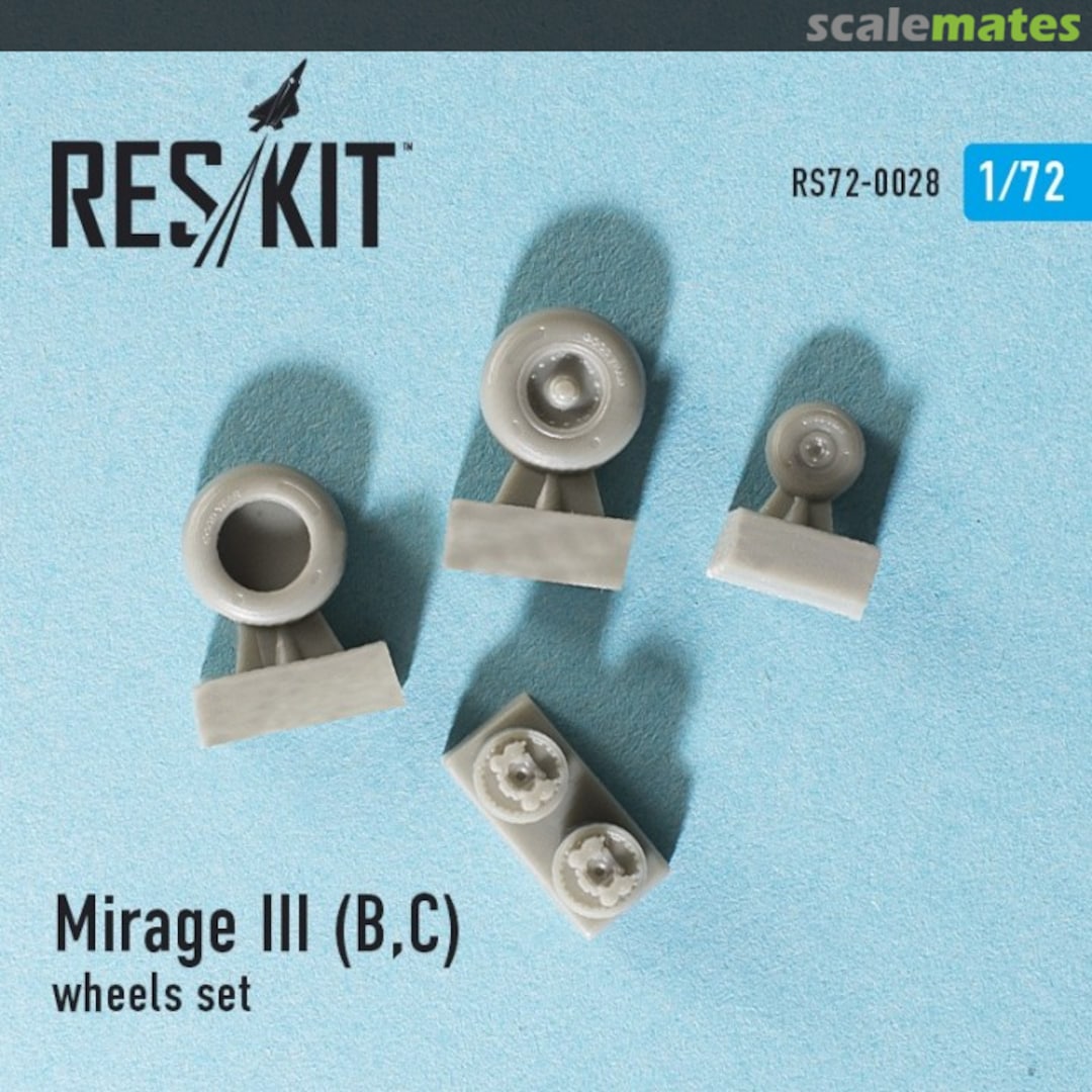 Boxart Mirage III (B,C) - wheels set RS72-0028 ResKit