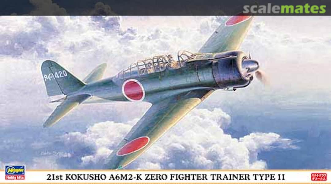 Boxart 21st Kokusho A6M2-K Zero Fighter Trainer Type 11 09855 Hasegawa