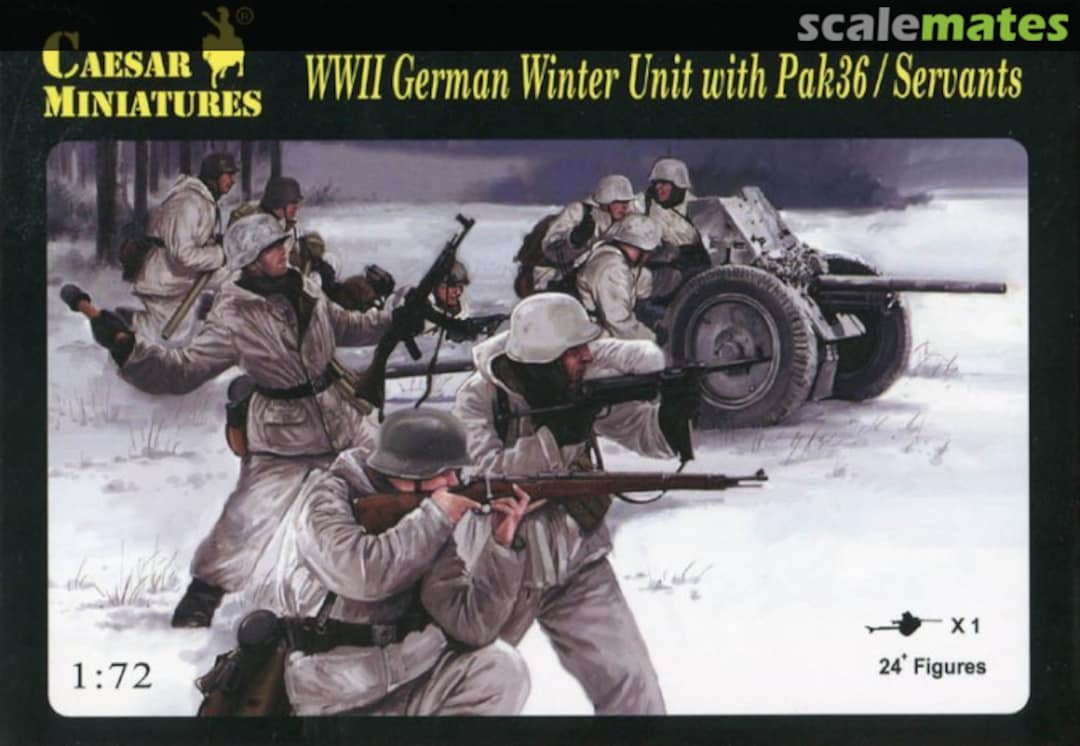 Boxart German Winter Unit with Pak 36 / Servants H097 Caesar Miniatures