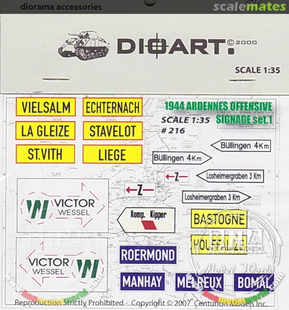 Boxart 1944 Ardennes Offensive Signage Set 1 216 DioArt