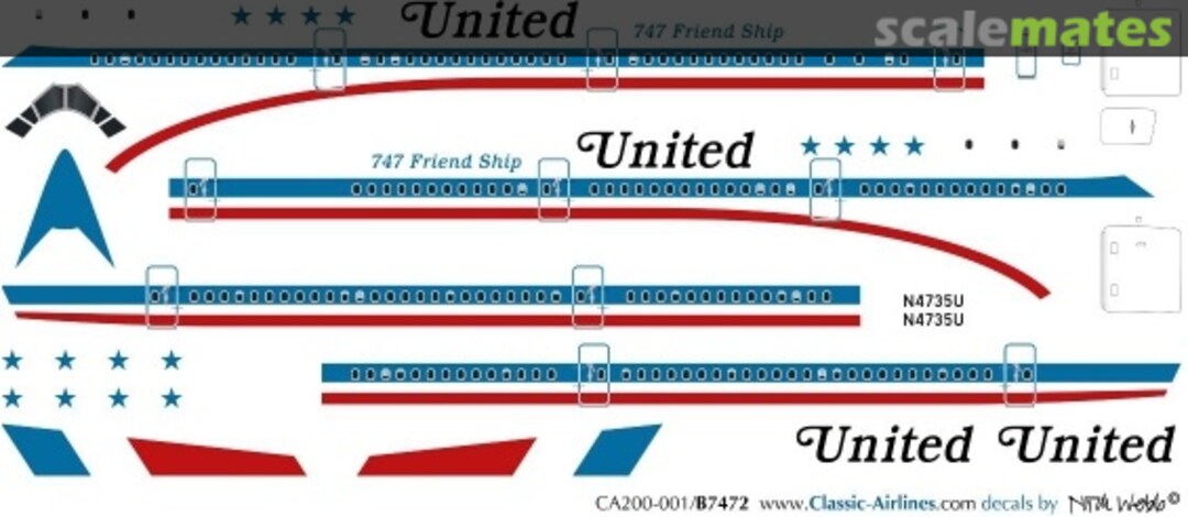 Boxart United Friendship 747 CA200-001 Classic Airlines